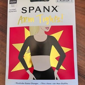 Spanx Arm Tights 1X/2X Black Cable Knit NWT